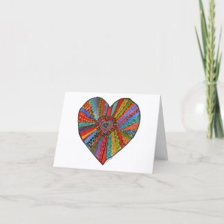 bright colourful heart #4 [edited] thank you card
