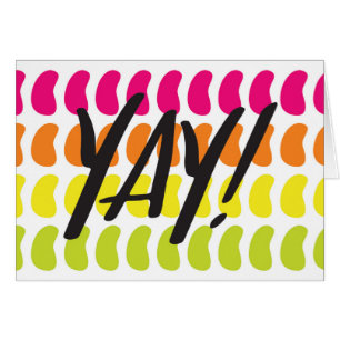 Bright Colourful Kidney Greeting Card - Yay!