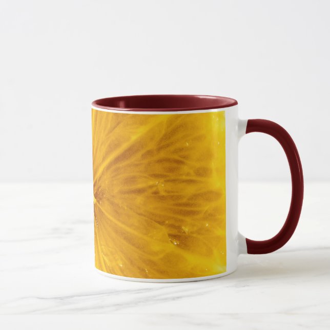 Bright Colourful Lemon Close Up Mug (Right)