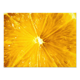 Bright Colourful Lemon Close Up Photo Print
