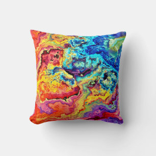 Bright colourful marble  cushion