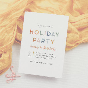Bright & Colourful Modern Christmas Holiday Party Invitation