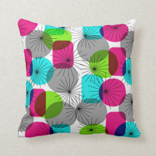 Bright Colourful Modern Geometric Pattern Cushion