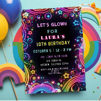 Bright Colourful Neon Glow Party Birthday