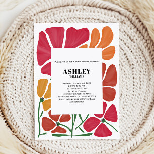Bright & Colourful Nouveau Floral Bridal Shower Invitation