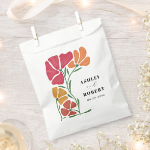 Bright & Colourful Nouveau Floral Wedding Favour Bag