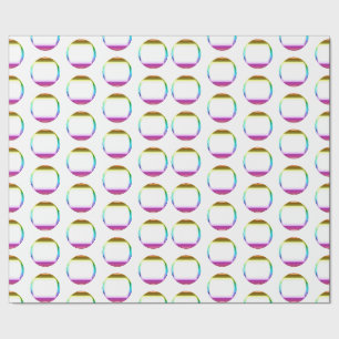Bright Colourful Rainbow Gradient Glass Circles Wrapping Paper