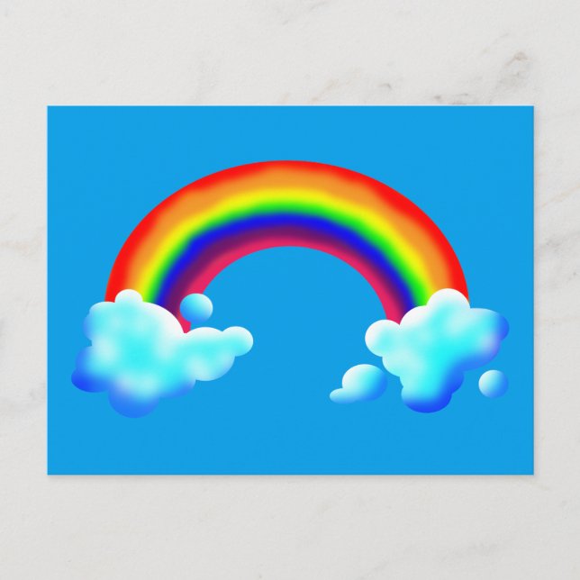 Bright & Colourful Rainbow Postcard (Front)