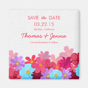 Bright & Colourful Save the Date Magnets