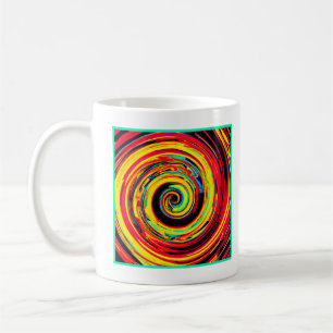 Bright Colourful Spiral Pattern Coffee Mug