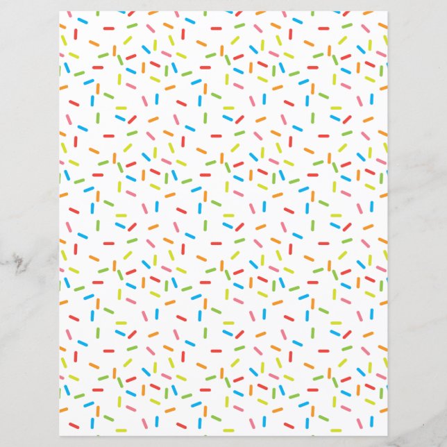 Bright Colourful Sprinkles Pattern Scrapbook Paper (Front)
