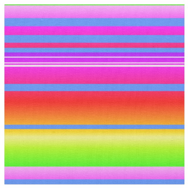 Bright colourful striped fabric (Close Up)