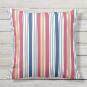 Bright Colourful Stripes Cushion
