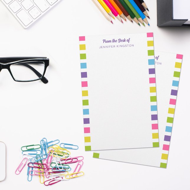 Bright Colourful Stripes From the Desk of Stationery (Creator Uploaded)