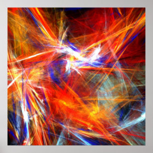 Bright colourful strokes - Poster