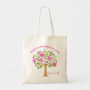 Bright colourful Teacher heart tree thank you  Tote Bag