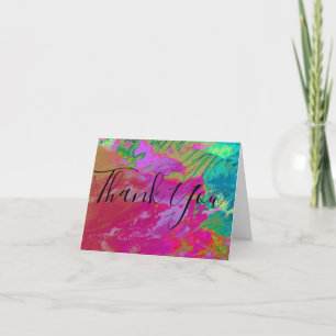Bright colourful thank you card
