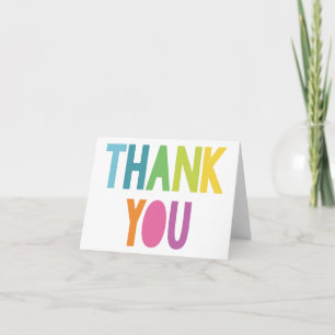 Bright Colourful Thank You Greeting Card