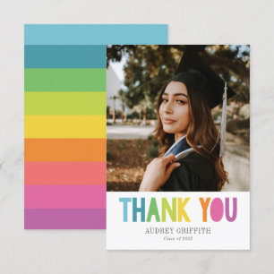Bright Colourful Thank You Photo Card