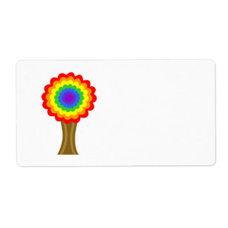 Bright Colourful Tree in Rainbow Colours.