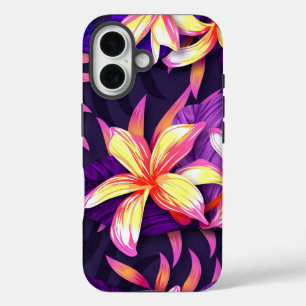 Bright Colourful Tropical Flowers iPhone 16 Case