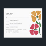 Bright & Colourful Wedding RSVP and Details Combo Postcard<br><div class="desc">A bright,  modern colour palette sets this wedding stationery suite apart from the rest. The design features a stylised floral bouquet,  and you may customise all of the text.</div>