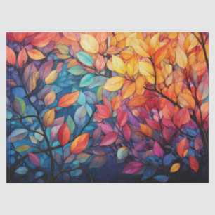 Bright, Colourful Whimsical Autumn Leaves Decoupag Tissue Paper
