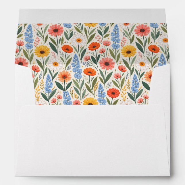 Bright Colourful Wildflowers Envelope (Back (Bottom))