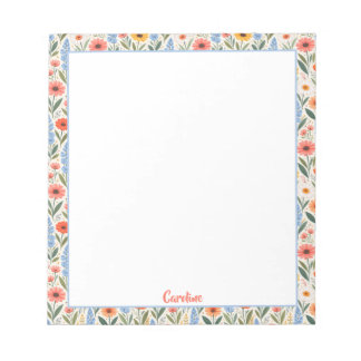 Bright Colourful Wildflowers Notepad