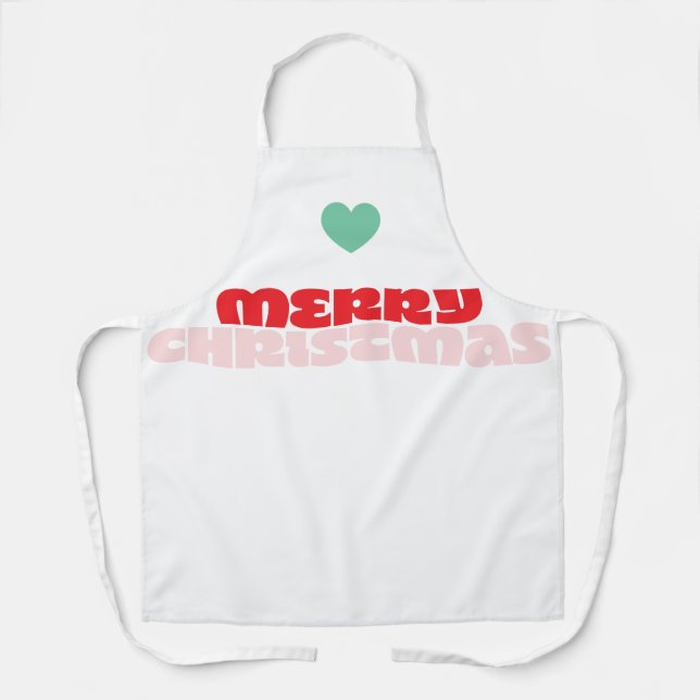 bright colourful wishes | christmas holiday apron (Front)