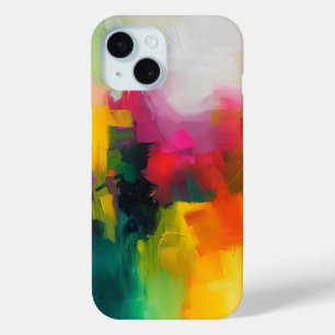 Bright Colours Abstract Art iPhone 15 Case