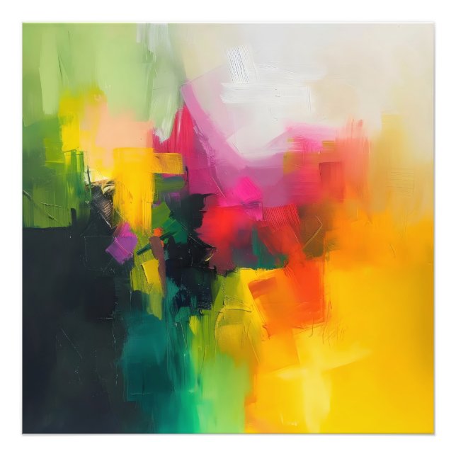 Bright Colours Abstract Art Photo Print (Front)