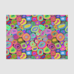 Bright Colours Abstract Funky Circles Tissue Paper