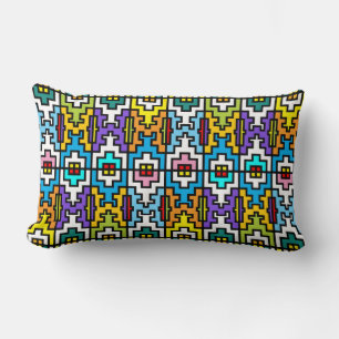 Bright colours African pattern Lumbar Cushion