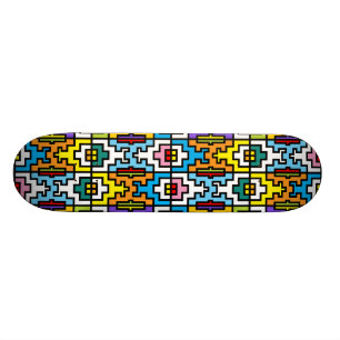 Bright colours African pattern Skateboard