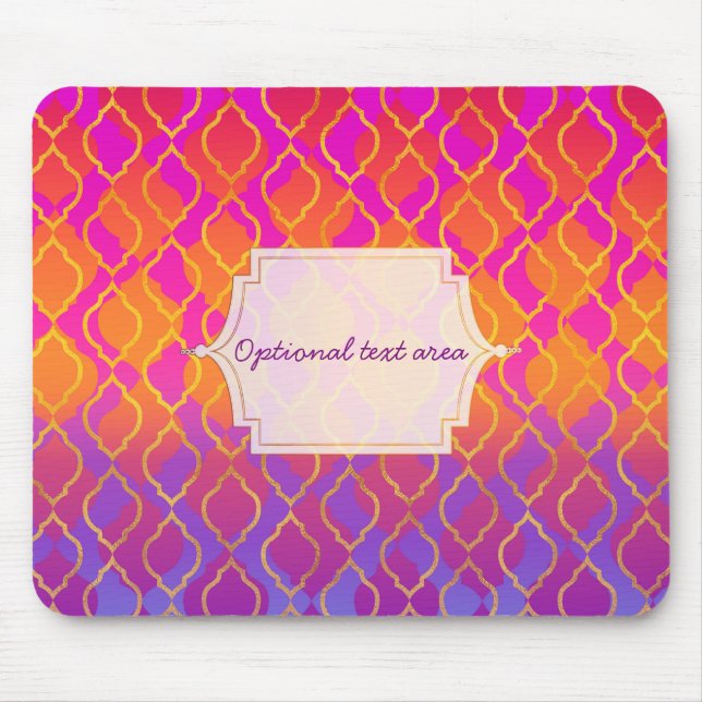 Bright Colours Arabian Moroccan Glam Indian Theme Mouse Pad (Front)