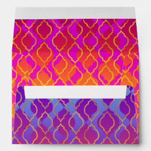 Bright Colours Arabian Moroccan Glam Invitation Envelopes