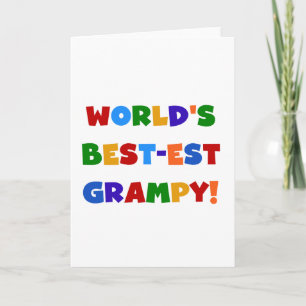 Bright Colours Best-est Grampy T-shirts and Gifts Card