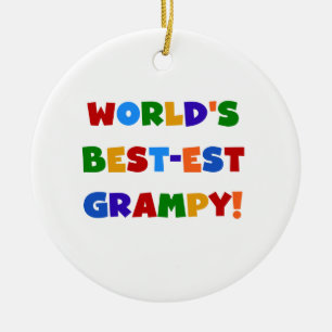 Bright Colours Best-est Grampy T-shirts and Gifts Ceramic Tree Decoration