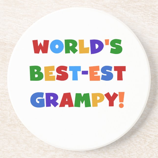 Bright Colours Best-est Grampy T-shirts and Gifts Coaster (Front)