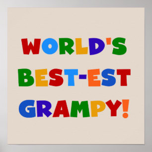 Bright Colours Best-est Grampy T-shirts and Gifts Poster