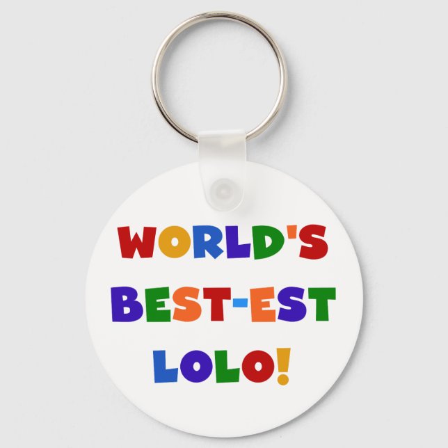 Bright Colours Best-est Lolo T-shirts and Gifts Key Ring (Front)