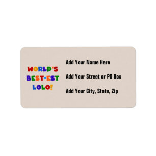 Bright Colours Best-est Lolo T-shirts and Gifts Label