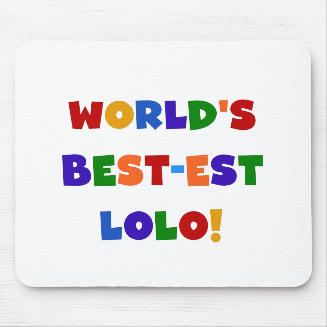 Bright Colours Best-est Lolo T-shirts and Gifts Mouse Pad (Front)