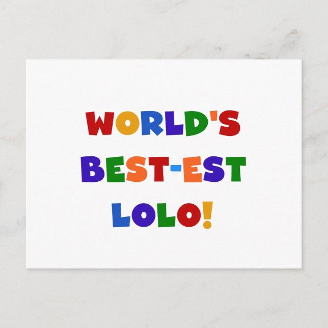 Bright Colours Best-est Lolo T-shirts and Gifts Postcard (Front)