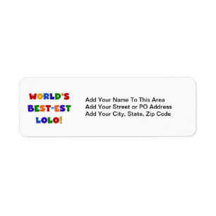 Bright Colours Best-est Lolo T-shirts and Gifts Return Address Label