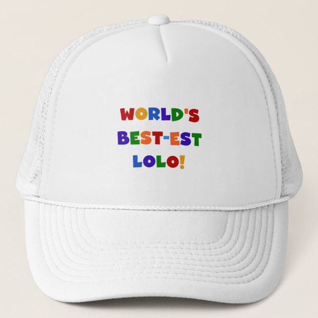 Bright Colours Best-est Lolo T-shirts and Gifts Trucker Hat (Front)