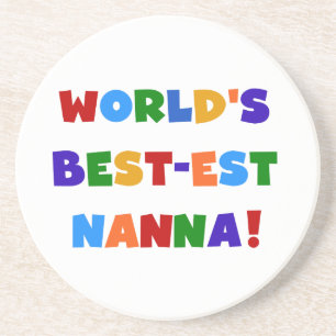 Bright Colours Best-est Nanna Tshirts Coaster