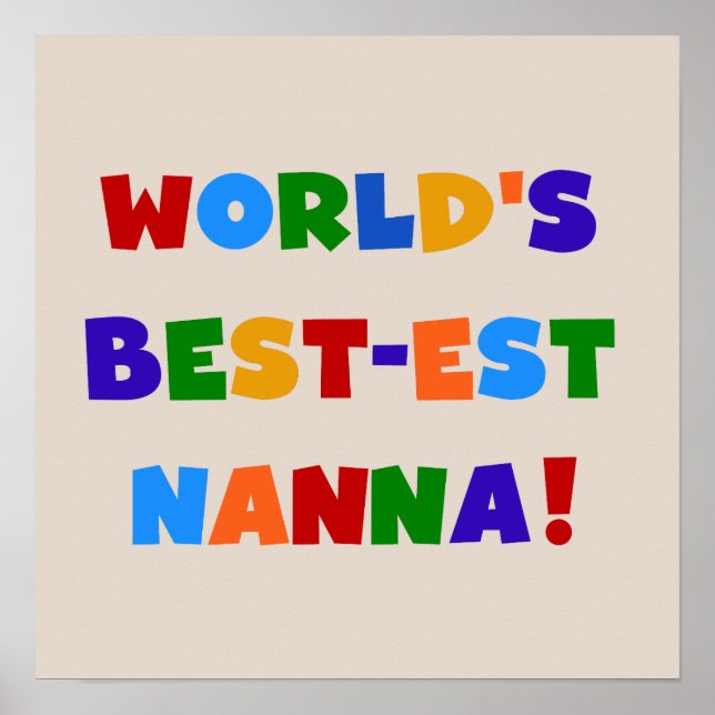 Bright Colours Best-est Nanna Tshirts Poster (Front)