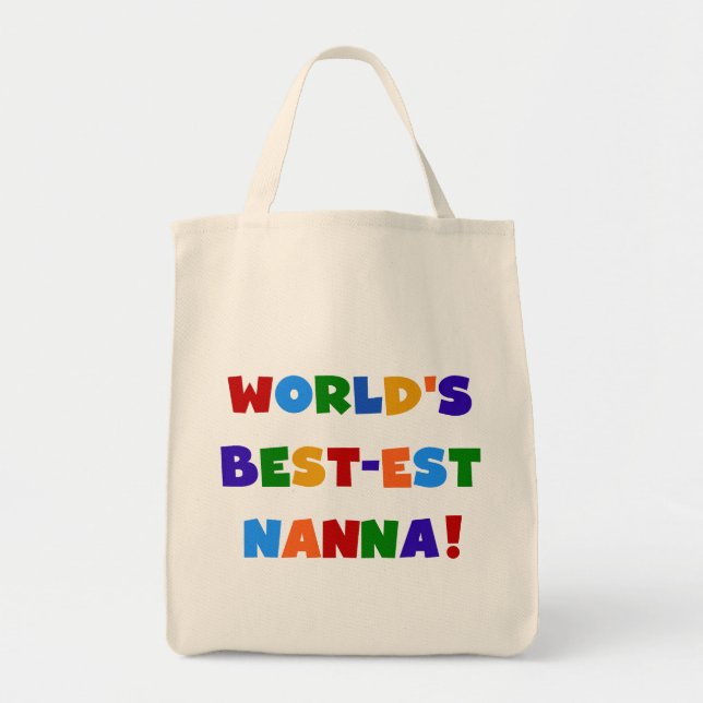 Bright Colours Best-est Nanna Tshirts Tote Bag (Front)